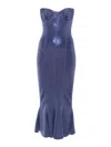 Norma Kamali Corset Dress Dresses Blue In Light Blue
