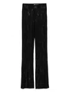 Norma Kamali Floral Guipure Lace Trousers