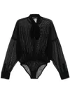 Norma Kamali Super Oversize Bodysuit In Black