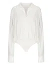 Norma Kamali Boyfriend Bodysuit In White