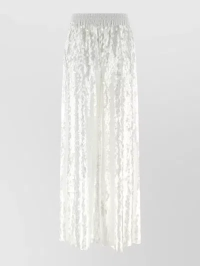 Norma Kamali Boyfriend Elephant Skirt Elastic Waist Sequin In Silver