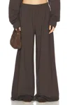 Norma Kamali Boyfriend Elephant Sweatpant In Espresso
