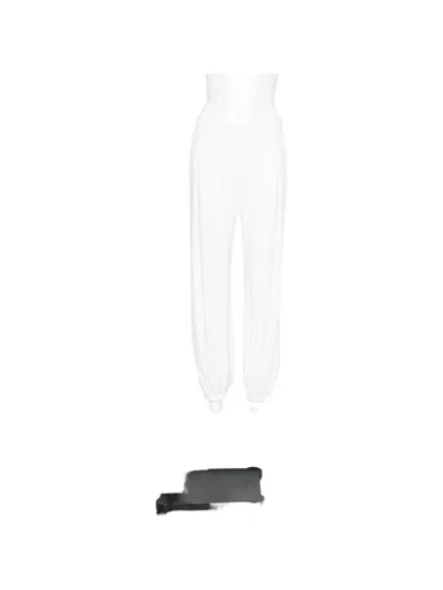 Norma Kamali Boyfriend Puff Balloon Trousers In White