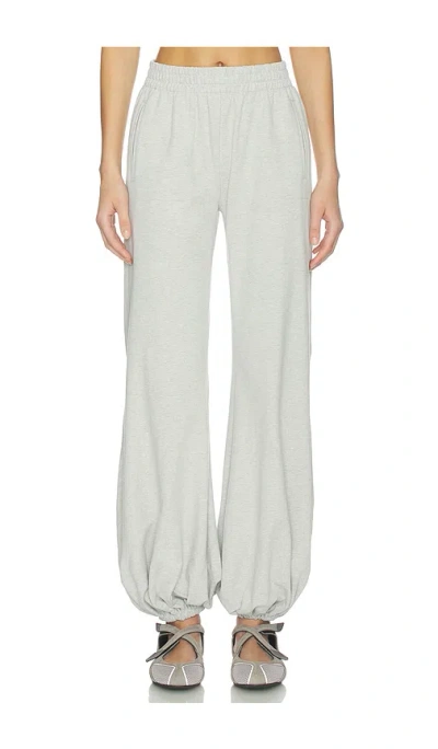 Norma Kamali Boyfriend Puff Jog Pant In Gray