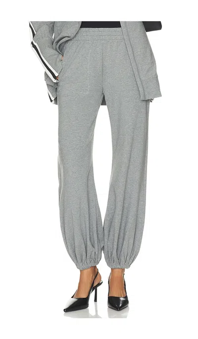 Norma Kamali Boyfriend Puff Jog Pant In Gray