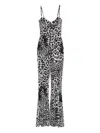 Norma Kamali Brown Leopard Print Jumpsuit In Multi