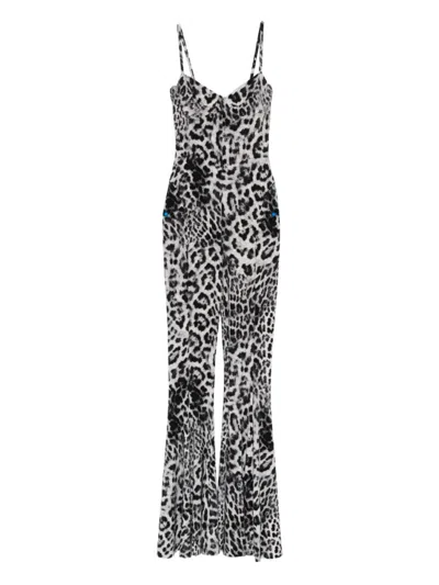 NORMA KAMALI BROWN LEOPARD PRINT JUMPSUIT
