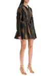 Norma Kamali Super Oversized Boyfriend Shirt Flared Mini Dress