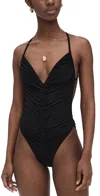 Norma Kamali Butterfly Mio One Piece Black