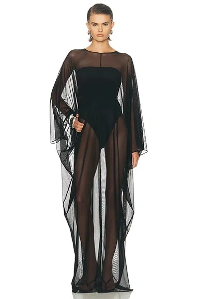 Norma Kamali Caftan Dress In Black