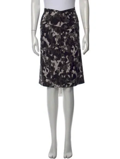 Pre-owned Norma Kamali Camouflage Print Knee-length Skirt In Black
