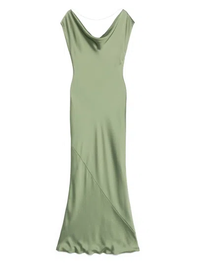 Norma Kamali Light Green Maria Gown Dress