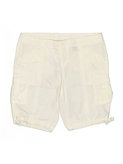 Pre-owned Norma Kamali Cargo Shorts In Ivory