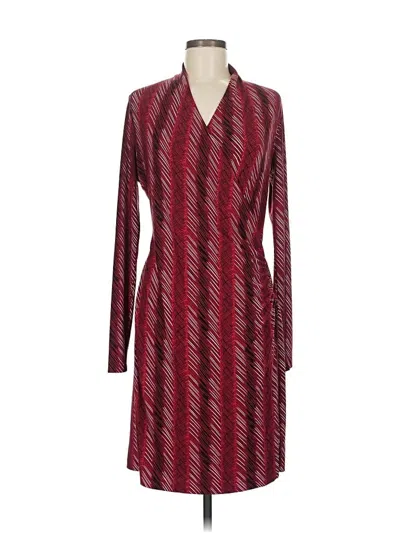 Pre-owned Norma Kamali Casual Dress In Burgundy