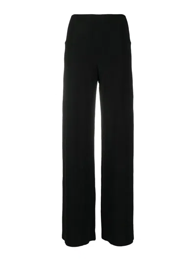 Norma Kamali Elephant Jersey Wide-leg Pants In Black