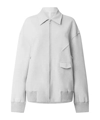 Norma Kamali Casual Zip-up Jacket In White