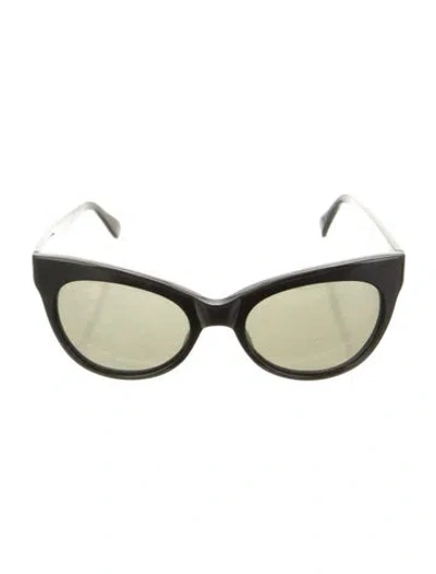 Pre-owned Norma Kamali Cat-eye Tinted Sunglasses In Black