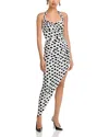 Norma Kamali Cayla Asymmetric Halter Dress In White