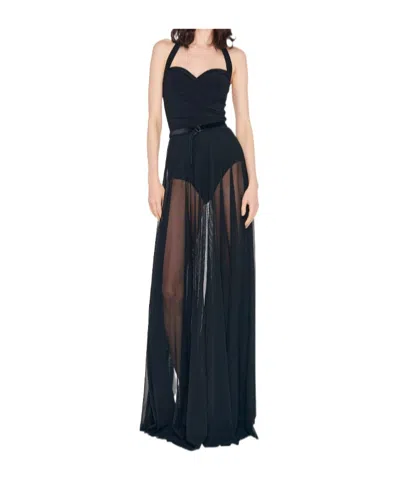 Norma Kamali Cayla Flared Skirt In Black