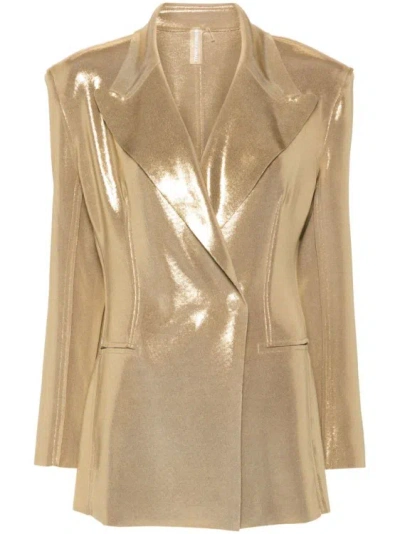 Norma Kamali Classic Double-breasted Jacket In Neutrals