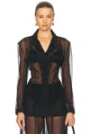 Shop Norma Kamali Classic Single Breasted Jacket In Black
