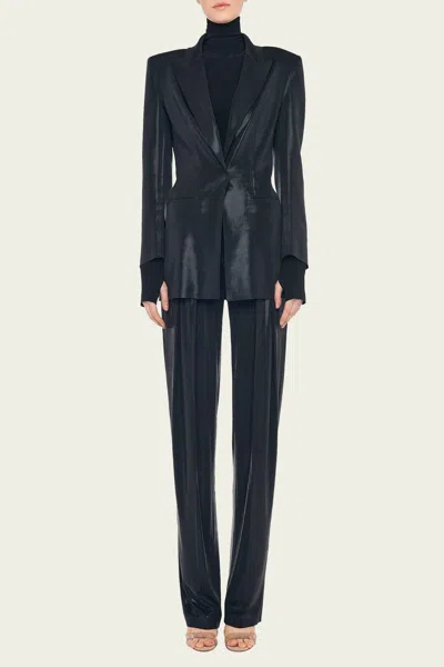 Norma Kamali Classic Single Breasted Jacket In Black