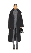 Norma Kamali Classic Sleeping Bag Long Coat In Black
