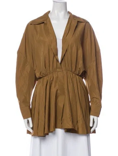 Pre-owned Norma Kamali Coat In Brown