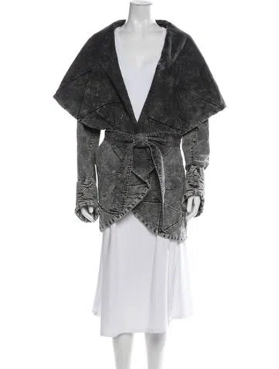 Pre-owned Norma Kamali Coat In Grey