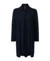 Norma Kamali Collared Open-front Coat In Black