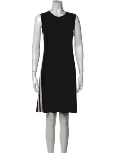Pre-owned Norma Kamali Colorblock Pattern Knee-length Dress In Black