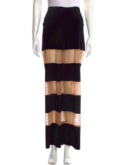 Pre-owned Norma Kamali Colorblock Pattern Wide Leg Pants In Neutral