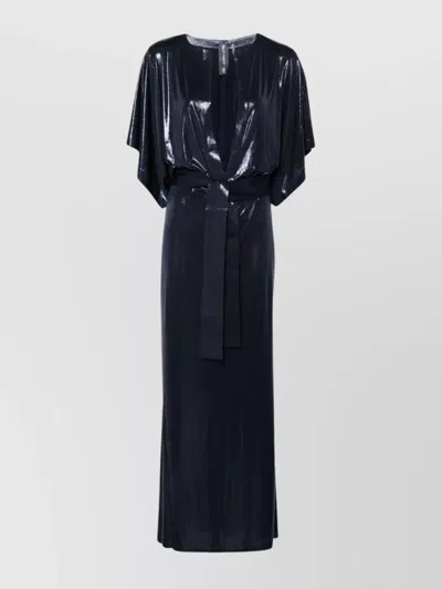 Norma Kamali Column Silhouette Long Length Dress In Blue