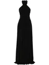 Norma Kamali Black Long Dress With Convertible Design And Cut-out Detail On The Back In Black