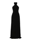 Norma Kamali Black Long Dress With Convertible Design And Cut-out Detail On The Back In Black