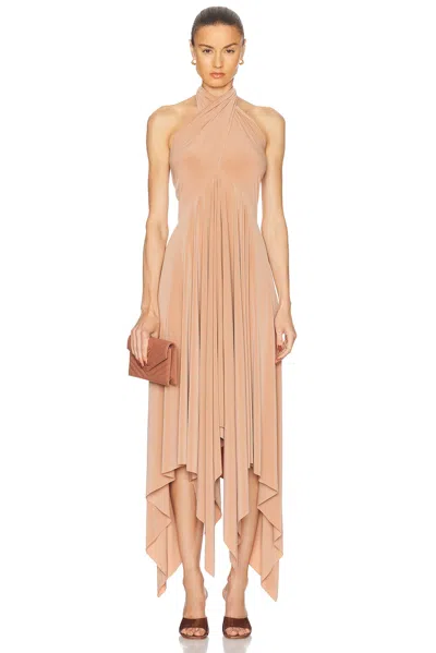 Norma Kamali Convertible Midcalf Dress In Nude