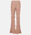 Norma Kamali Cotton-blend Bootcut Pants In Brown