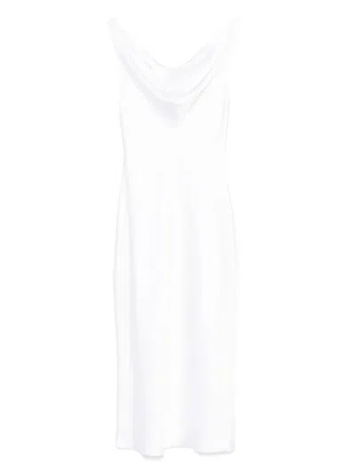 Norma Kamali Maxi Dress Hooded Effect In White