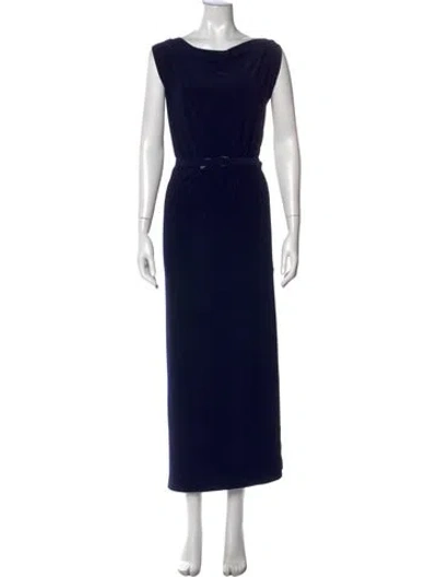 Pre-owned Norma Kamali Cowl Neck Long Dress In Black