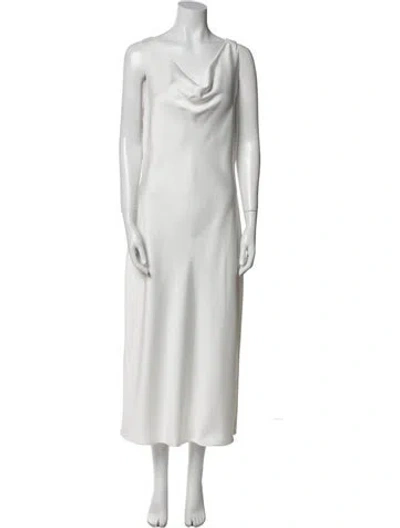 Pre-owned Norma Kamali Cowl Neck Long Dress In Blue