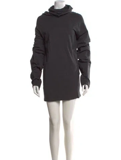 Pre-owned Norma Kamali Cowl Neck Long Dress In Gray