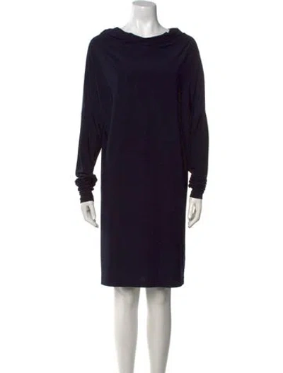 Pre-owned Norma Kamali Cowl Neck Mini Dress In Black