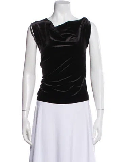 Pre-owned Norma Kamali Cowl Neck Sleeveless Top In Multi
