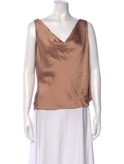 Pre-owned Norma Kamali Cowl Neck Sleeveless Top In Neutral