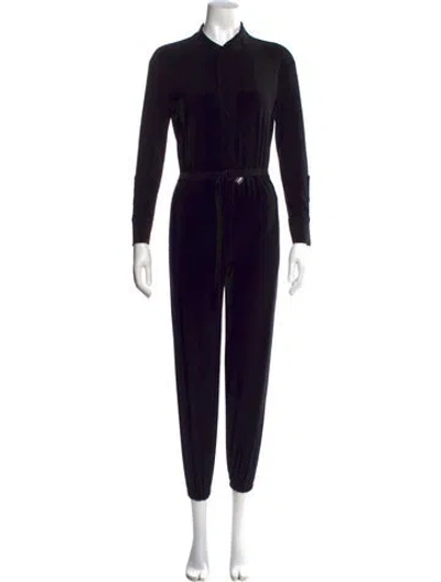 Pre-owned Norma Kamali Crew Neck Jumpsuit In Black