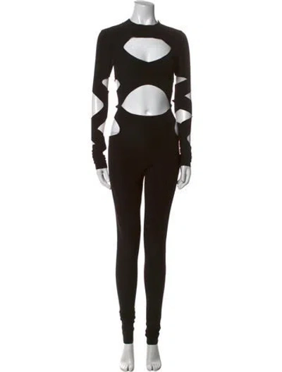 Pre-owned Norma Kamali Crew Neck Jumpsuit In Black