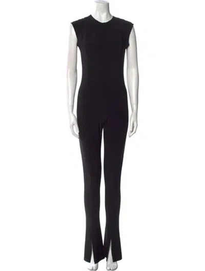 Pre-owned Norma Kamali Crew Neck Jumpsuit In Black