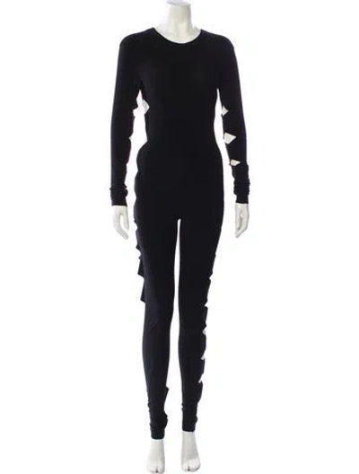 Pre-owned Norma Kamali Crew Neck Jumpsuit In Black