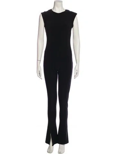 Pre-owned Norma Kamali Crew Neck Jumpsuit In Black