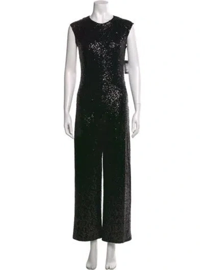 Pre-owned Norma Kamali Crew Neck Jumpsuit In Black